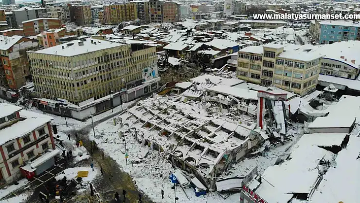 Deprem bölgesi Malatya havadan görüntülendi