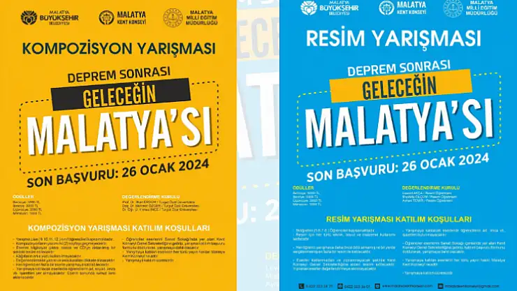 Deprem Sonrası Geleceğin Malatya'sı Konulu Resim Ve Kompozisyon Yarışması Düzenleniyor