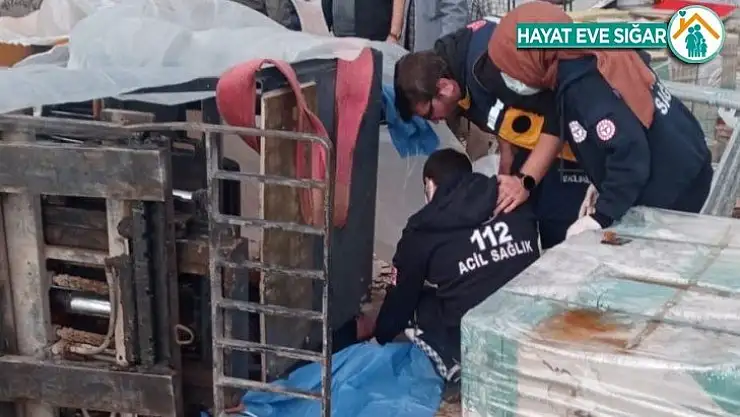 Devrilen iş makinasının altında kalan şahıs hayatını kaybetti