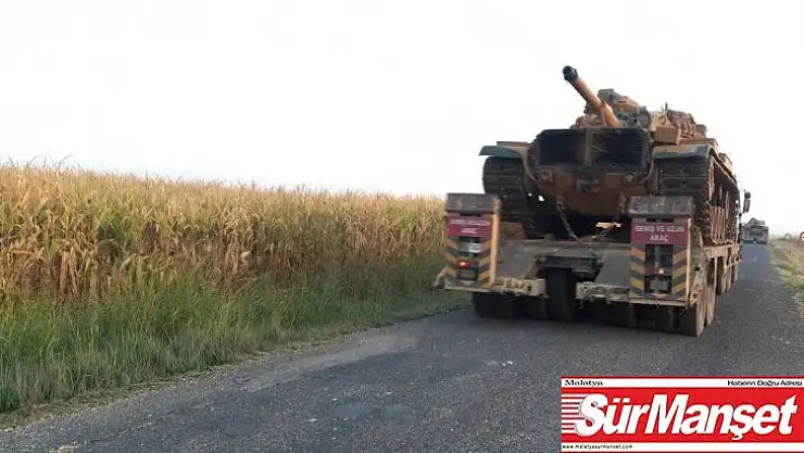 Devriye öncesi sınır hattına tank sevkiyatı