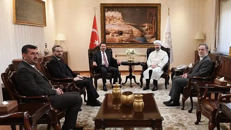 Diyanet İşleri Başkanı Erbaş, Suudi Arabistan Büyükelçisi El Khereiji'yi kabul etti