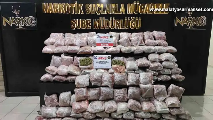 Diyarbakır'da 104 kilo 'skunk' ele geçirildi
