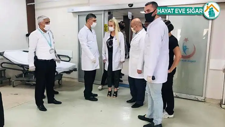 Diyarbakır Selahaddin Eyyubi Devlet Hastanesinde korona virüs denetimi