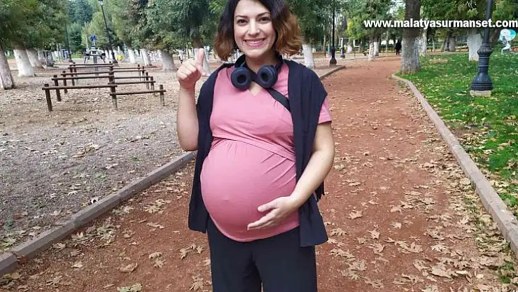 Doğumuna günler kala yardıma muhtaç çocuklar için 10 kilometre yürüdü