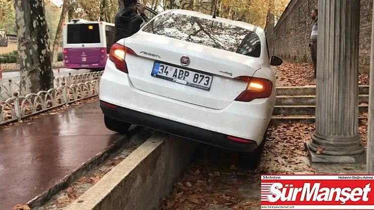 Dolmabahçe Sarayı önünde ilginç kaza