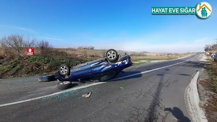 Edirne'de kaza, bu araçtan sağ kurtuldular