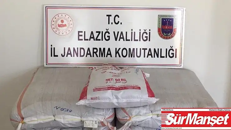Elazığ'da 171 kilogram kaçak tütün ele geçirildi