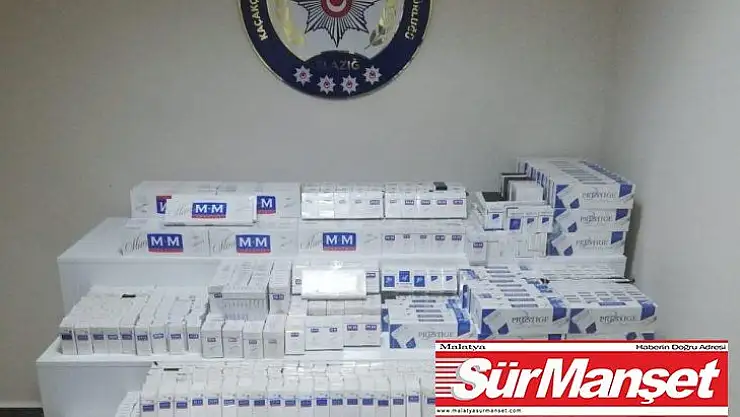 Elazığ'da 3 bin 200 paket kaçak sigara ele geçirildi