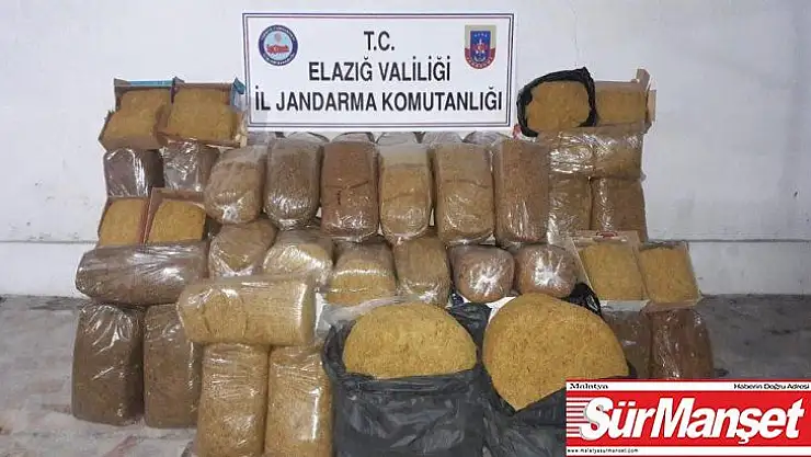 Elazığ'da 600 kilo kaçak tütün ele geçirildi