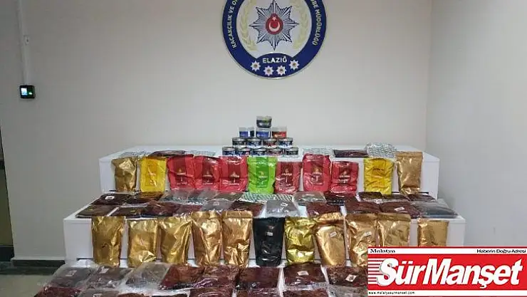 Elazığ'da 70 kilogram kaçak nargile tütünü ele geçirildi