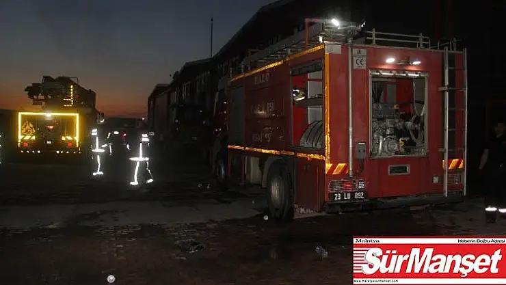 Elazığ'da fabrika yangını söndürüldü
