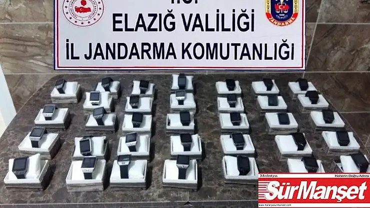 Elazığ'da gümrük kaçağı saatler ele geçirildi