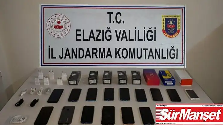 Elazığ'da kaçakçılıkla mücadele, telefonlar ele geçirildi