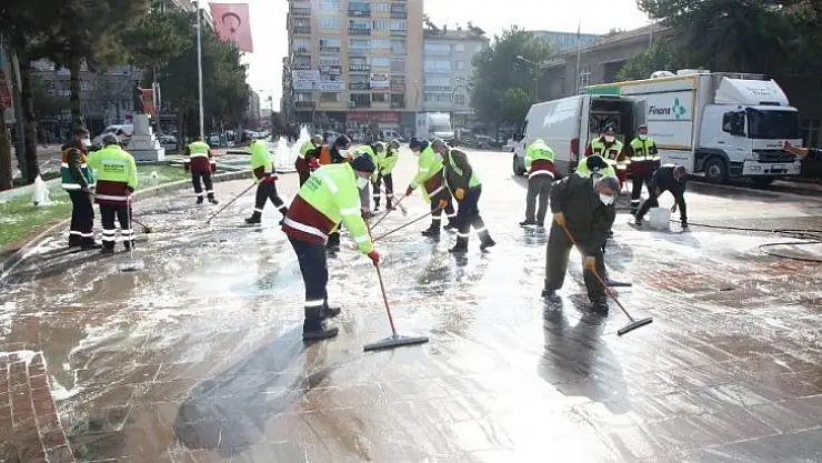Elazığ'da korona virüsüne karşı kapsamlı temizlik
