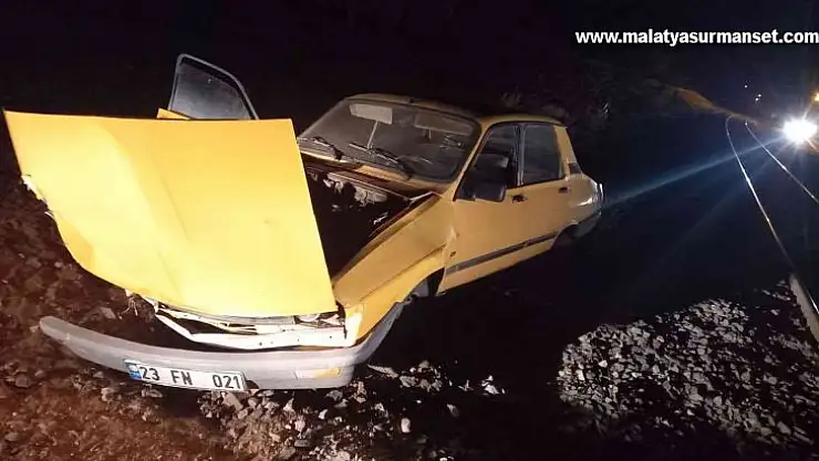 Elazığ'da tren otomobile çarptı: 2 yaralı
