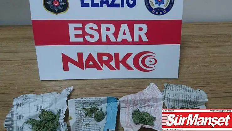 Elazığ'da uyuşturucu ile mücadele: 3 tutuklama