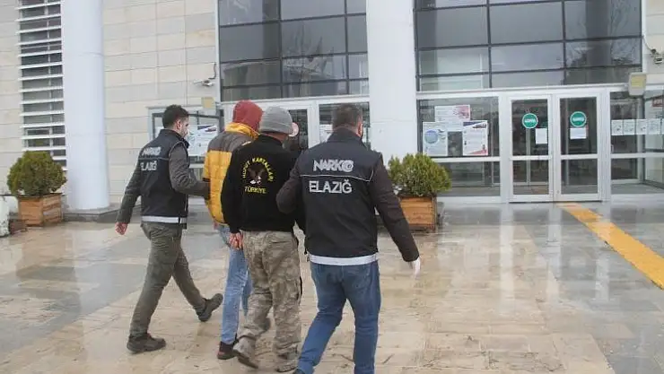 Elazığ'da uyuşturucu operasyonları: 5 tutuklama