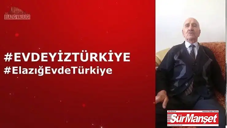 Elazığlı yaşlılardan 'Evimdeyim Türkiye' klibi