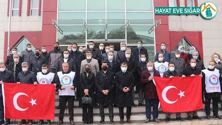 Erciş'te terör örgütü PKK'ya tepki