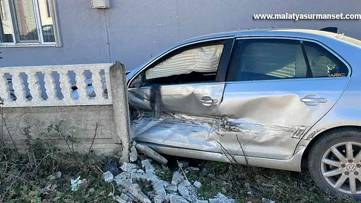 Evin duvarına çarparak durabildi: 1 yaralı