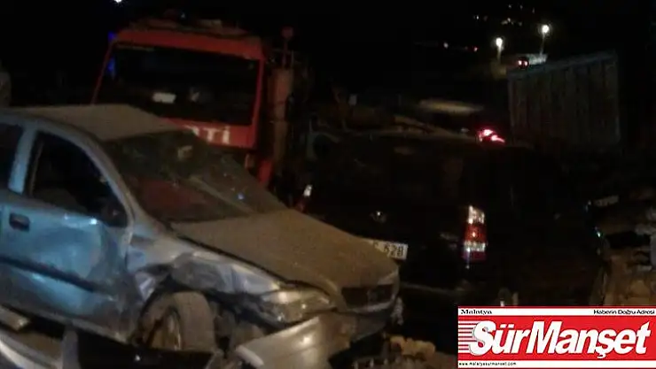 Freni boşalan kamyon, çok sayıda araca zarar verdi