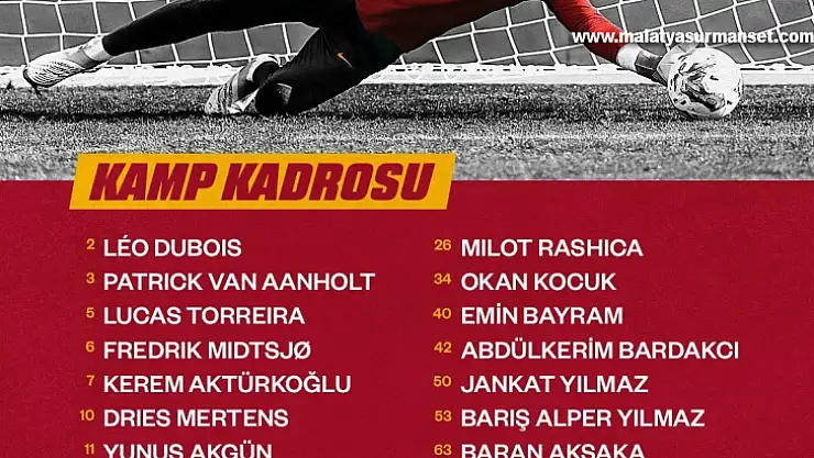 Galatasaray'da kamp kadrosu açıklandı: 8 eksik