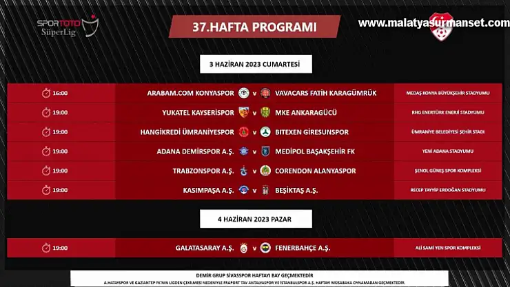 Galatasaray - Fenerbahçe derbisi 4 Haziran'da oynanacak