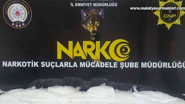 Gaziantep'te 11 kilogram metamfetamin ele geçirildi