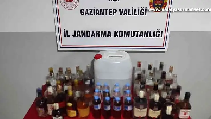 Gaziantep'te 135 litre kaçak alkol ele geçirildi