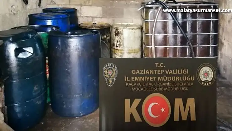 Gaziantep'te 2 bin 500 litre kaçak akaryakıt ele geçirildi