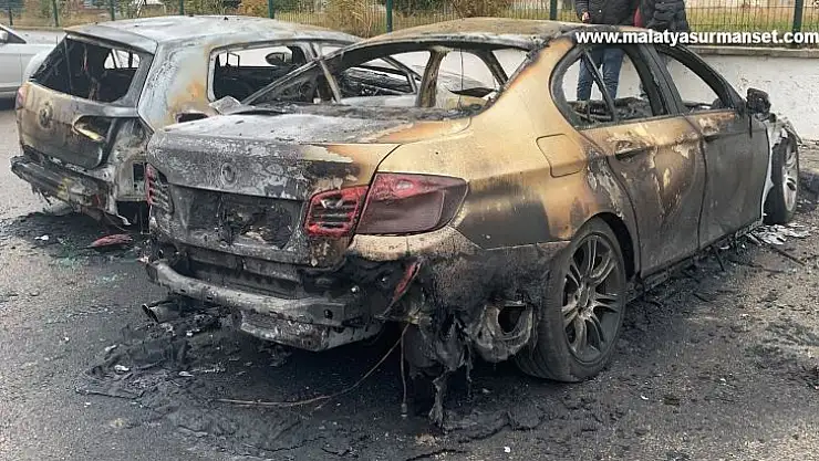 Gaziantep'te lüks araçlar kundaklandı