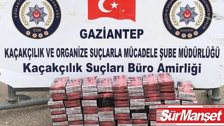 Gaziantep'te araçta zulalanmış kaçak sigaralar ele geçirildi