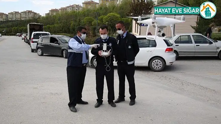 Gölbaşı Belediyesinden Covid-19 mücadelesine droneli çözüm