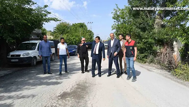 Gürkan, Orduzu Kaldırım Mahallesinde yol çalışmalarını inceledi