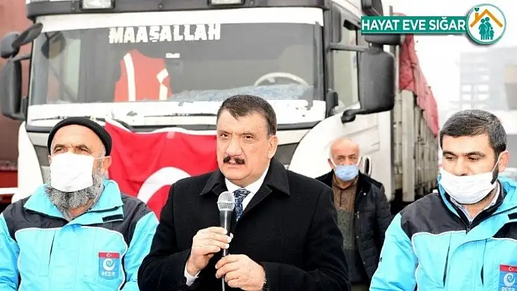 Gürkan, yardım tırlarının uğurlama törenine katıldı