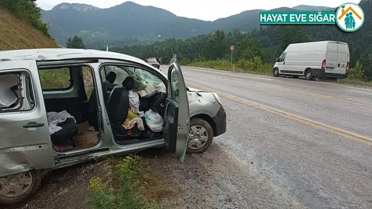 Hafif ticari araç devrildi: 1 ölü, 1 yaralı