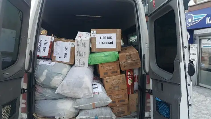Hakkari Lise BJK'den Elazığ'a yardım eli