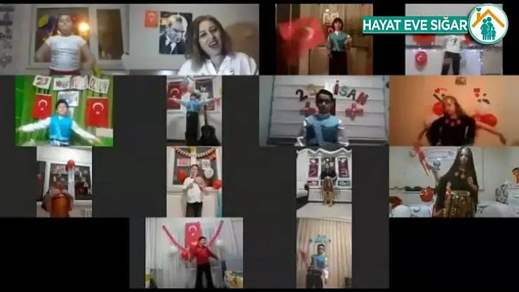 Hayatı eve sığdıran çocukların bayram coşkusu