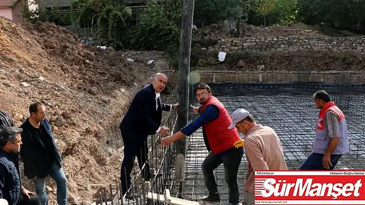 Hekimhan Belediye Başkanı Turan Karadağ, cemevi inşaatını inceledi