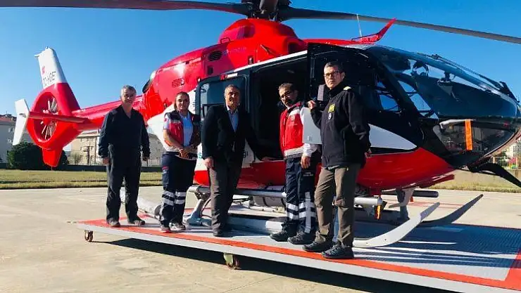 Helikopter ambulans Çanakkale'de hizmete başladı