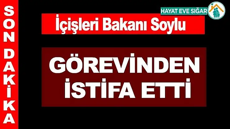 İçişleri Bakanı Soylu istifa etti