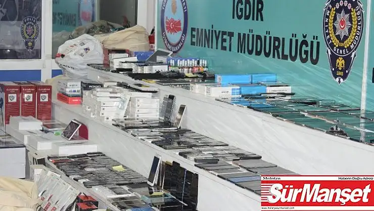 Iğdır'da kaçak cep telefonu operasyonu