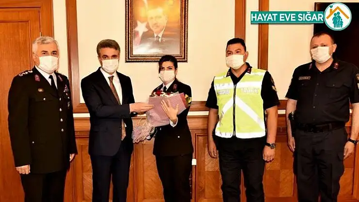 İl Jandarma Komutanı Jandarma Albay İnce'den Vali Baruş'a ziyaret