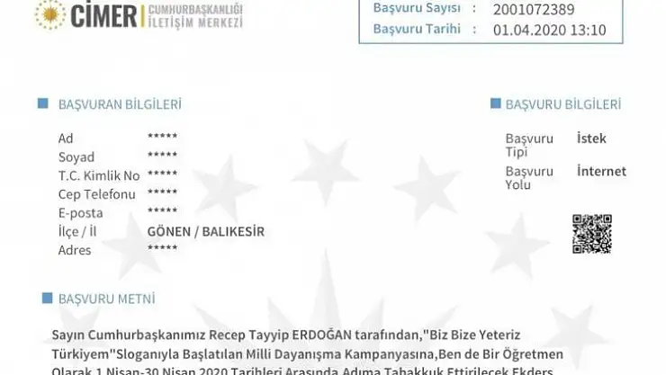 İletişim Başkanı Altun 'Milli Dayanışma Kampanyası'na destek için gelen başvuruları paylaştı