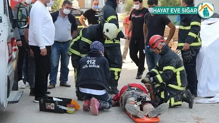İnşaatta çalışan işçiler asansör boşluğuna düştü: 1'i ağır 2 yaralı