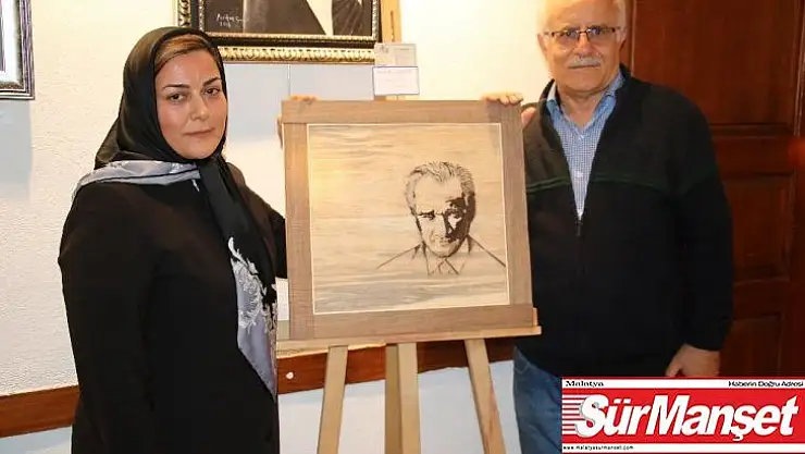 İranlı sanatçı çiftten Atatürk tablosu