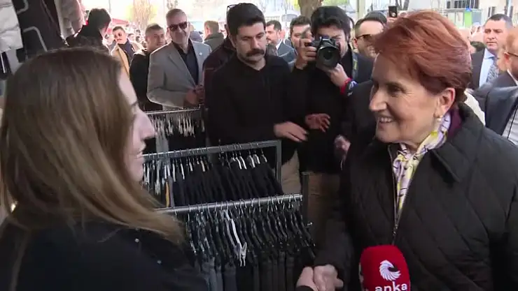 İYİ Parti Genel Başkanı Akşener esnafı ziyaret etti