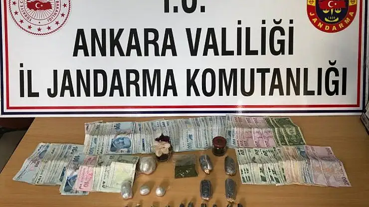 Jandarma ekipleri Ankara'da uyuşturucu madde yakaladı
