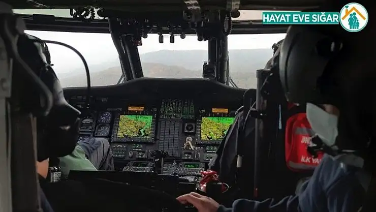 Jandarmadan helikopterli korona virüs denetimi
