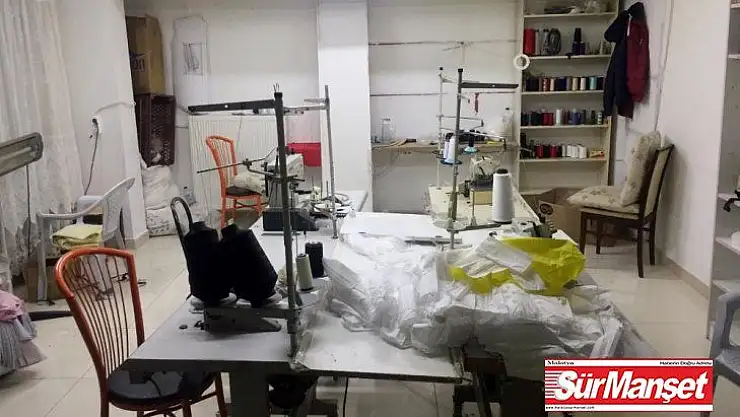 Kaçak maske üreten iş yeri mühürlendi